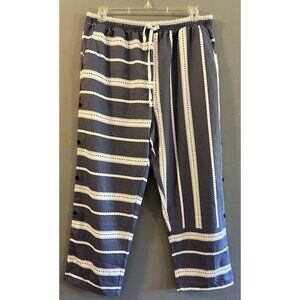 Tluly Boho Pants Stripes Side Buttons XXL Swimtrunk Material